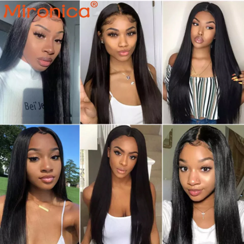 

4X4 5X5 6x6 13X4 Straight Bundles With Medium Brown Lace Color Closures 8-40 Inch Brazilian Lace Closure For Black Women