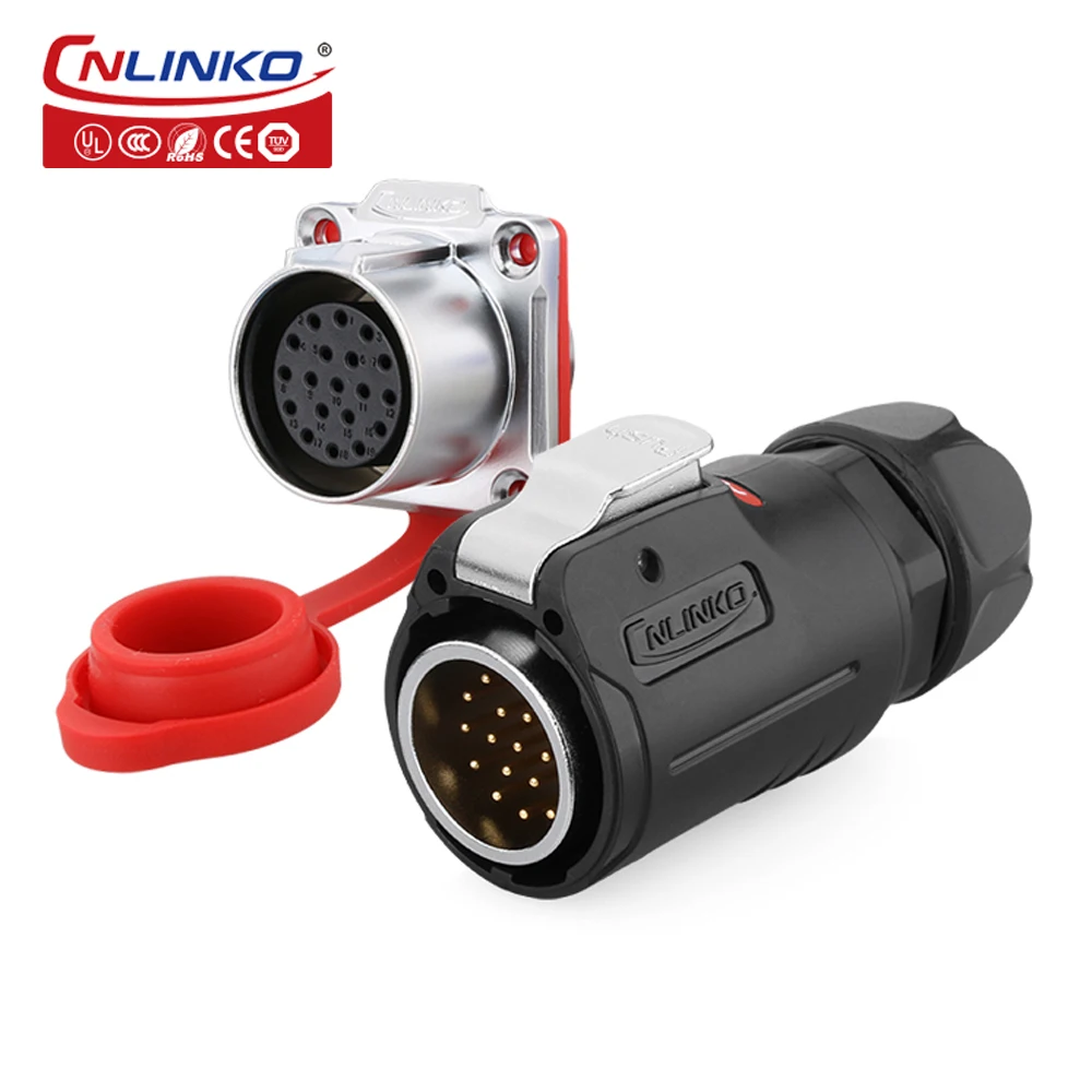 

Cnlinko M24 Multi Core Waterproof Wire to Board Industrial 19 Pin Soldering Aviation Electric Connector