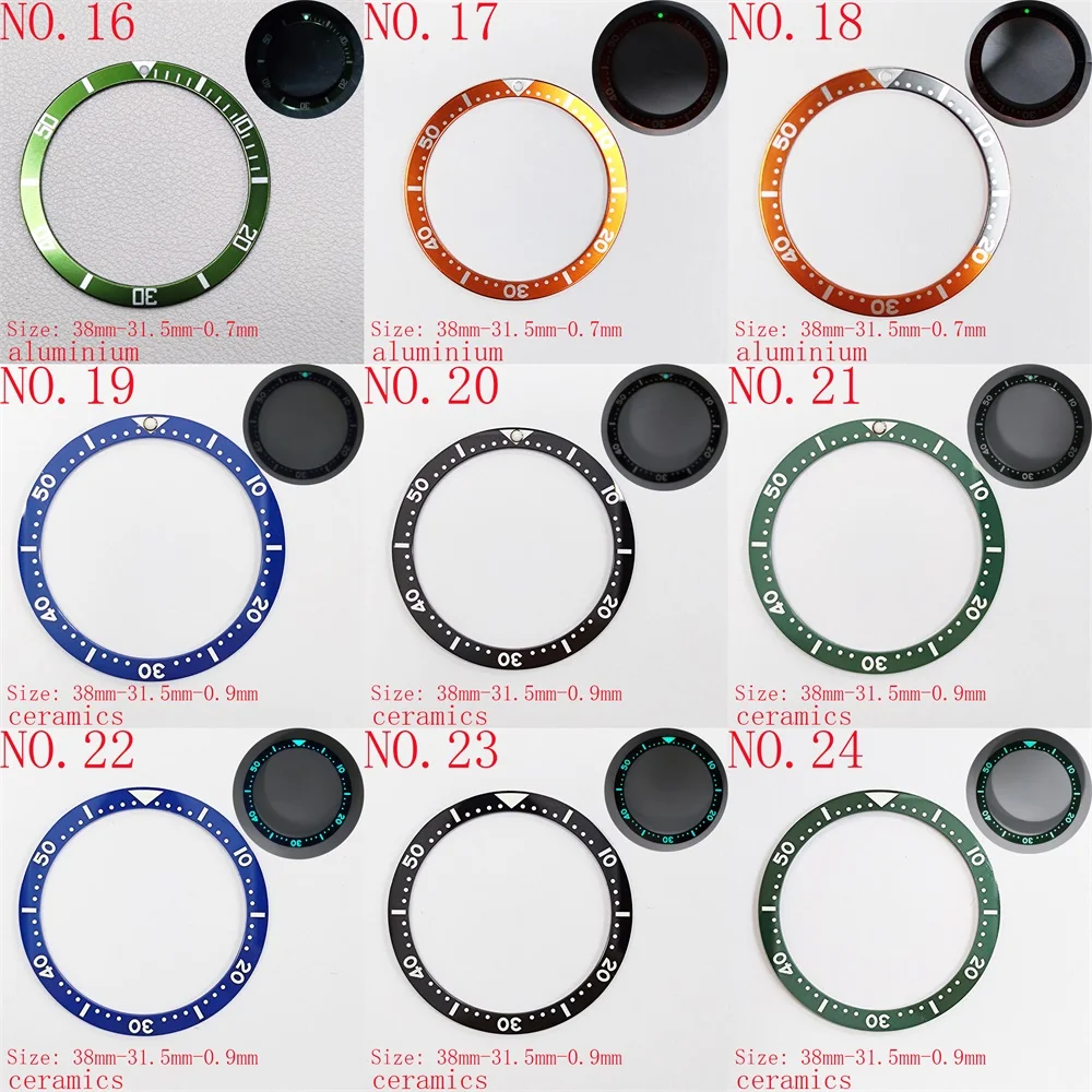 38 мм плоская алюминиевая вставка для часов кольцо знаменитости Аксессуары