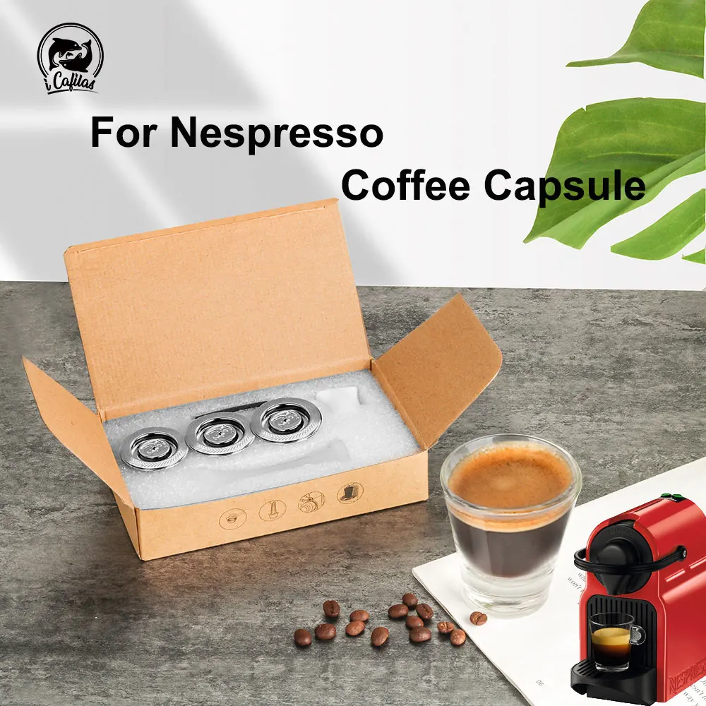 ICafilas многоразовые капсулы для кофе Nespresso фильтры чашка из нержавеющей стали