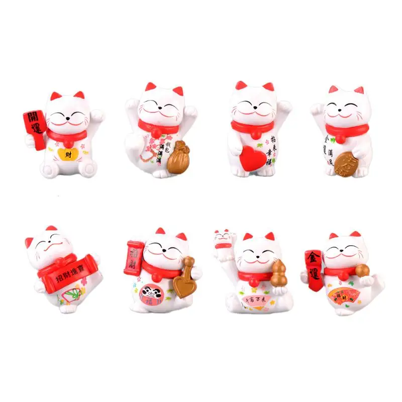 4 шт. ПВХ Лаки богатство размахивая кошка украшения домашнего декора прекрасный