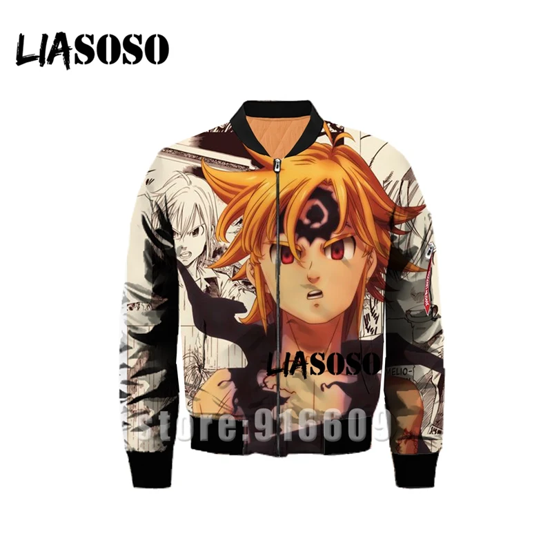 26 Зимняя куртка с 3D принтом Nanatsu No Taizai The Seven Deadly Sins, ветровка, пальто, толстовки, аниме, Толстовка Harajuku - Цвет: 26