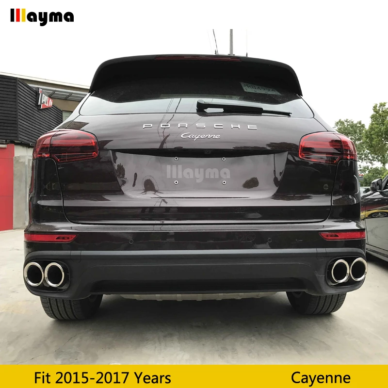 Electroplate Tail Exhaust Tips Muffler Pipe For Porsche Cayenne 2015 2016 2017 year Stainless steel mufflers | Автомобили и