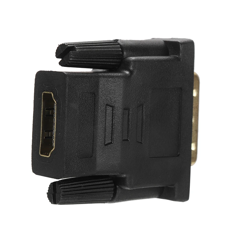 Адаптер DVI-I к HDMI-совместимым черным двойным звеньем (24 + 5 контактов)
