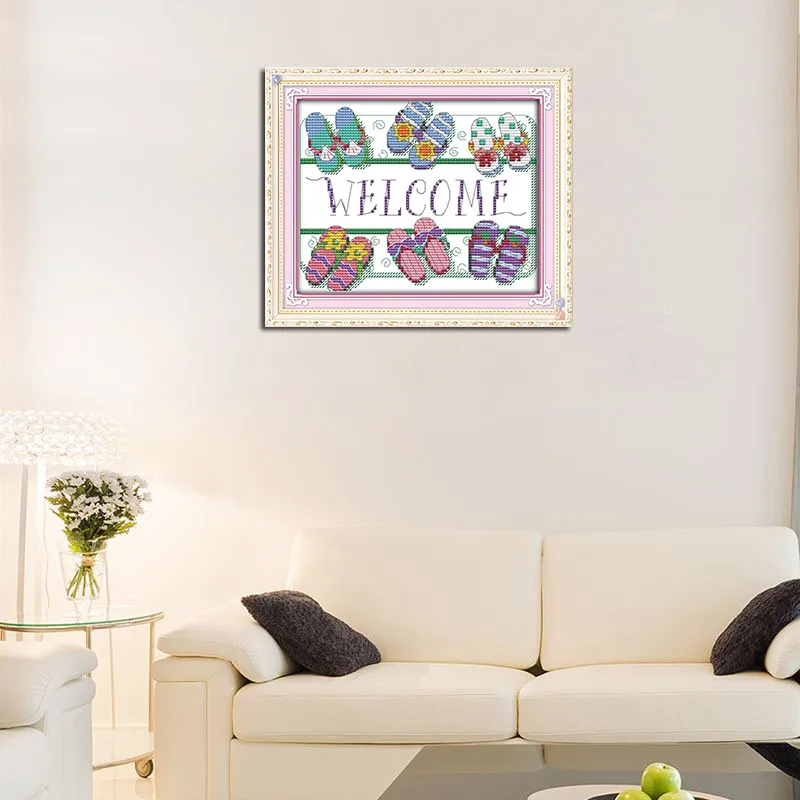 Шкаф для обуви Joy Sunday Welcome домашний декор подарок набор рукоделия с крестиком DMC 14CT