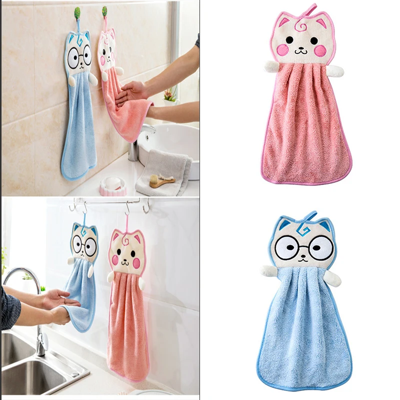 Милое мультяшное плотное полотенце с толстой микрофиброй для ванной мягкое рук