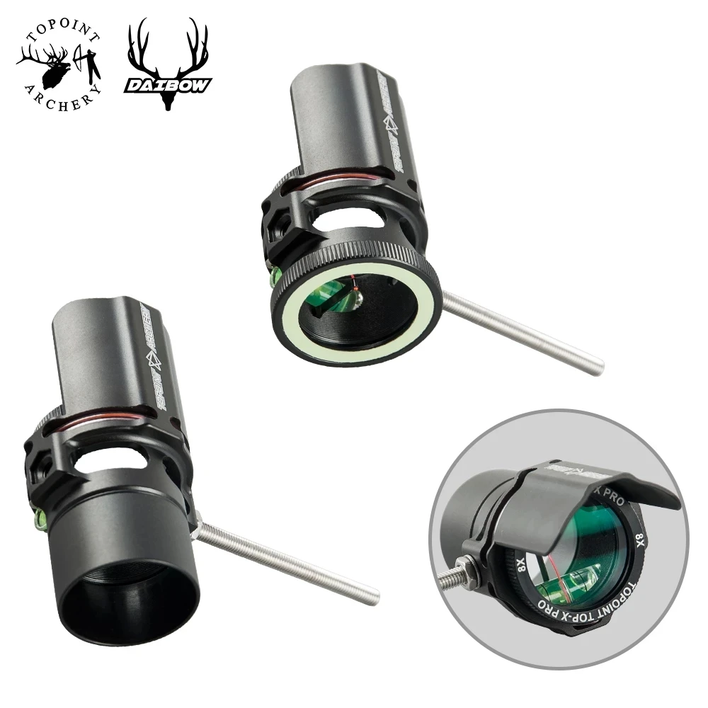 

Topoint Archery 4X TP8750 Bow Sight Scope With Lens for Compound Bbow Level Of Competition Sight Scope With Light Cover