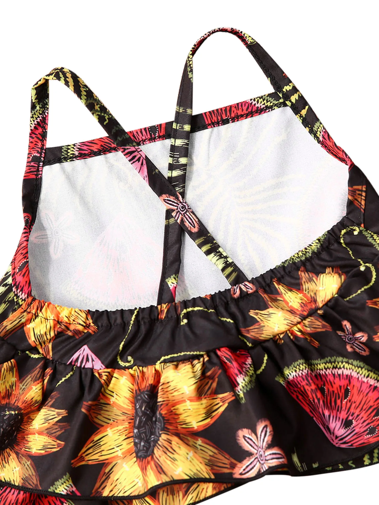 

Pudcoco Baby Summer Clothing Baby Girl Clothes Floral Set Sleeveless Romper Tops Floral Shorts 2PCS Clothing Outfits 6-24M