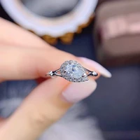 1 0ct water drop reddean cut mossangstone ring beautiful sparkly diamond stylized bamboo style engagement gift for women