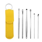 Набор ушных палочек из нержавеющей стали, набор из 67 предметов для удаления ушного воска, спиральная пружина, ложка для очистки ушей, милый прибор для чистки ушей