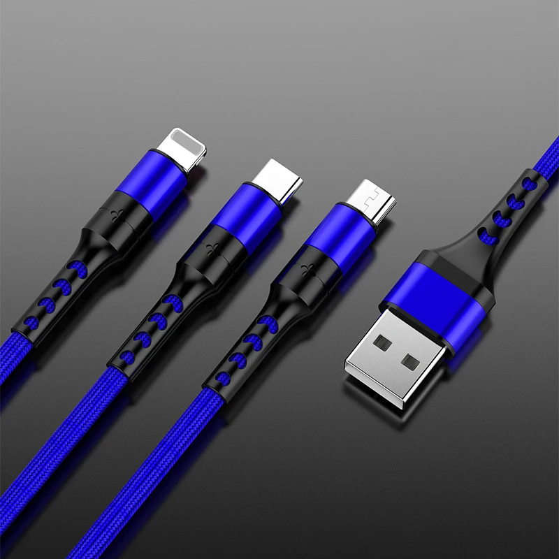 3in1 USB кабель для передачи данных iPhone быстрое зарядное устройство зарядки