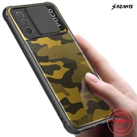 rzants for xiaomi poco m3 case hard camouflage lens lens protection shockproof airbag thin half crystal clear cover