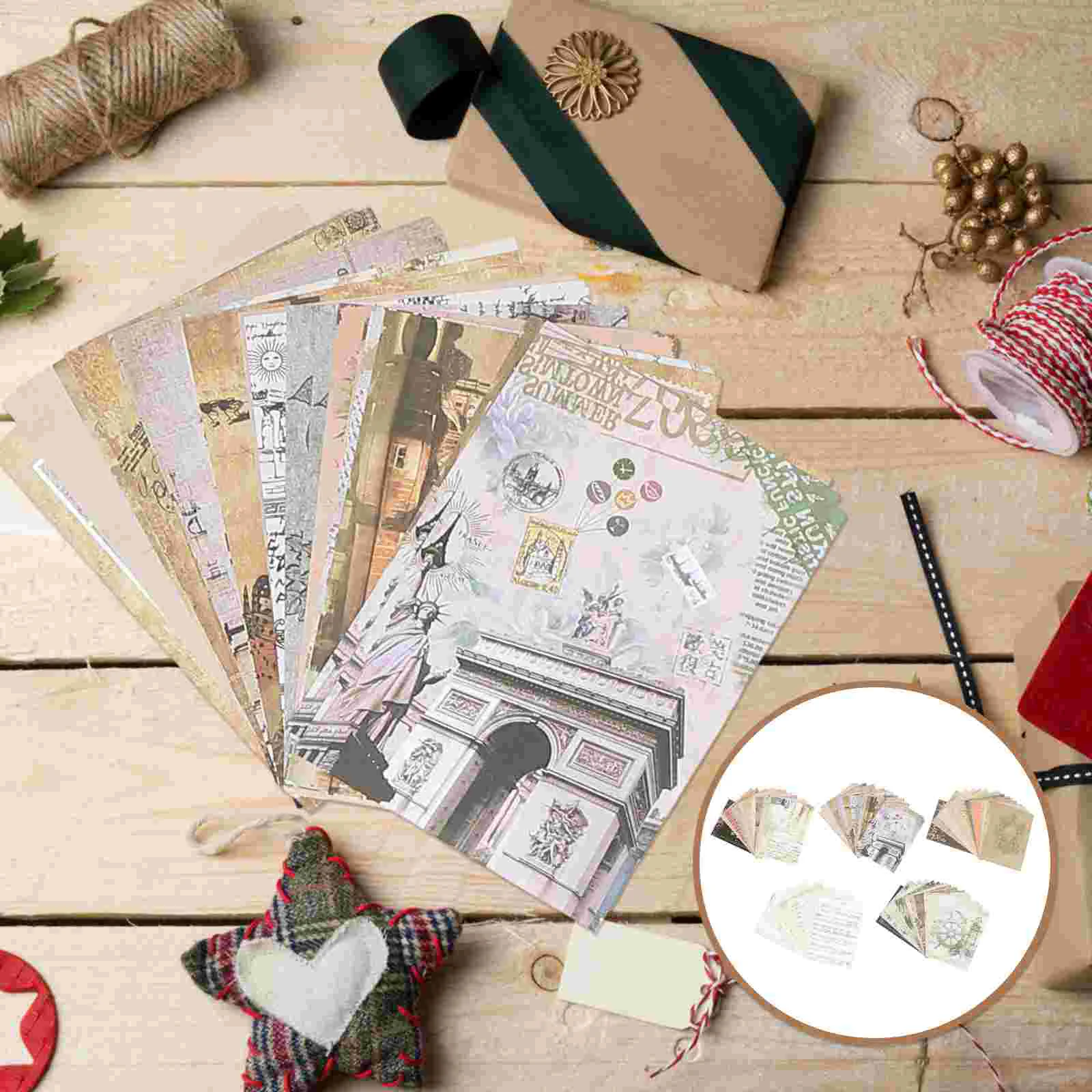 

5 Sets of DIY Crafts Background Papers DIY Material Papers Scrapbook Papers