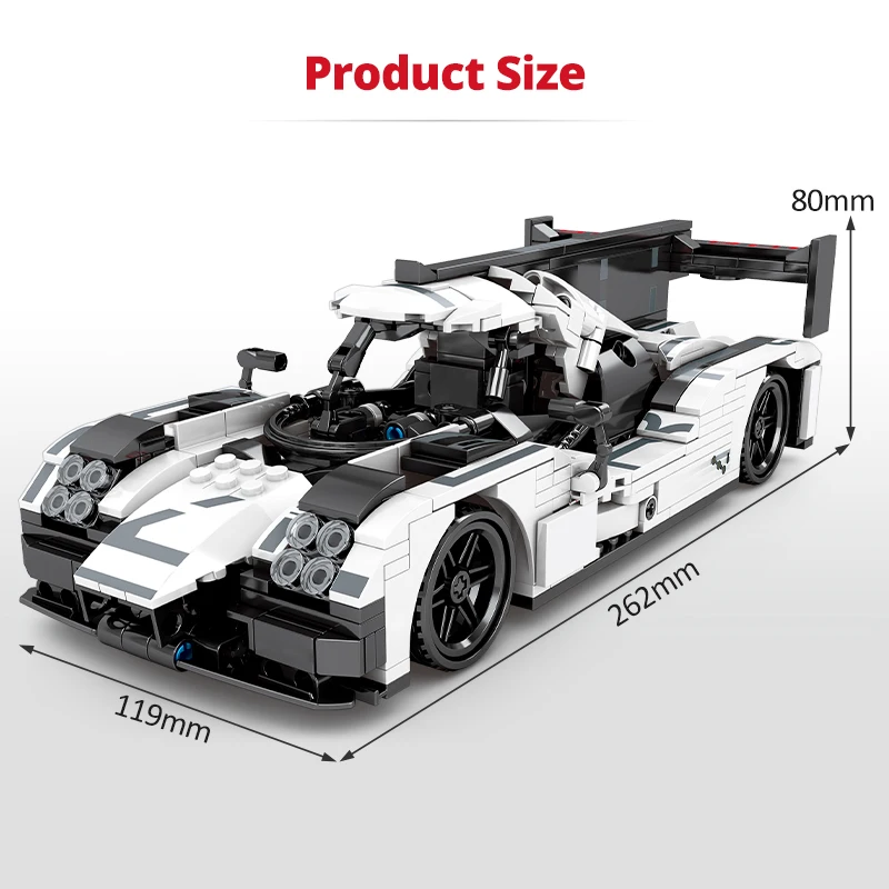 

727 PCS City Pull Back Super Racing Car Building Blocks MOC Technical Mechanical Drift Sport Vehicle Truck Toys For Children Boy