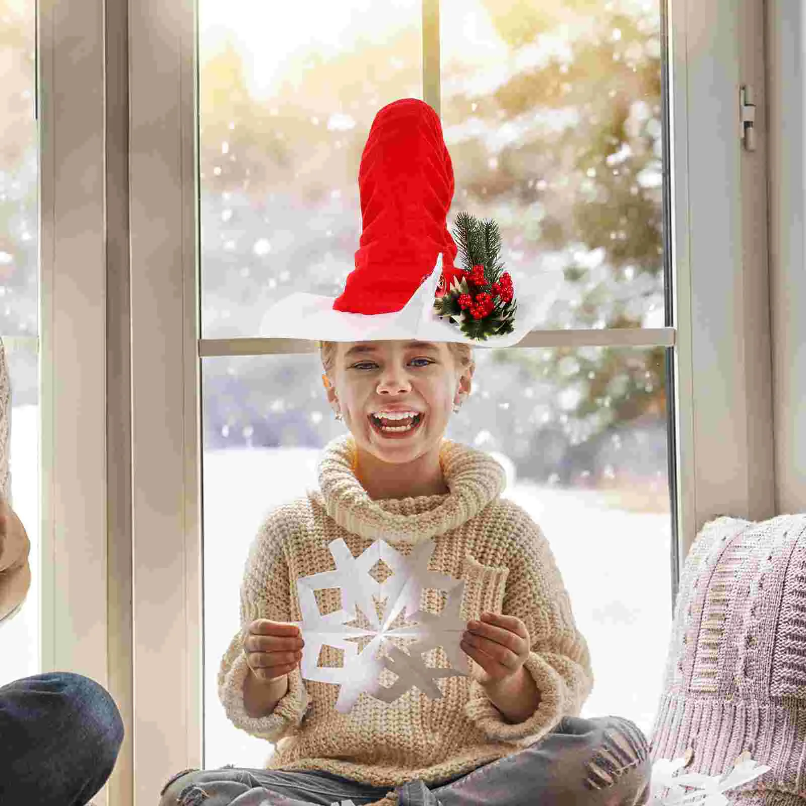 

Оригинальная длинная Классическая Рождественская шляпа в виде иглы