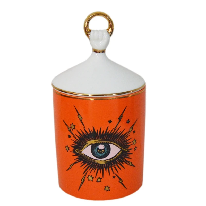 Новый Большой Глаз звездное небо ароматическая свеча держатель с ручной крышкой