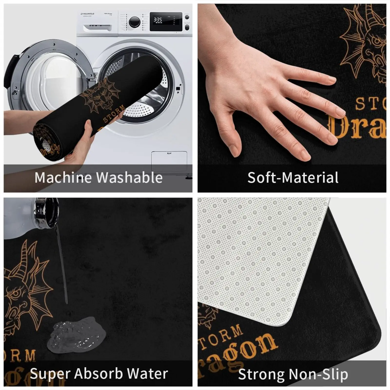 Коврик для входной двери с драконом коврик ванной кикиким закат этнический