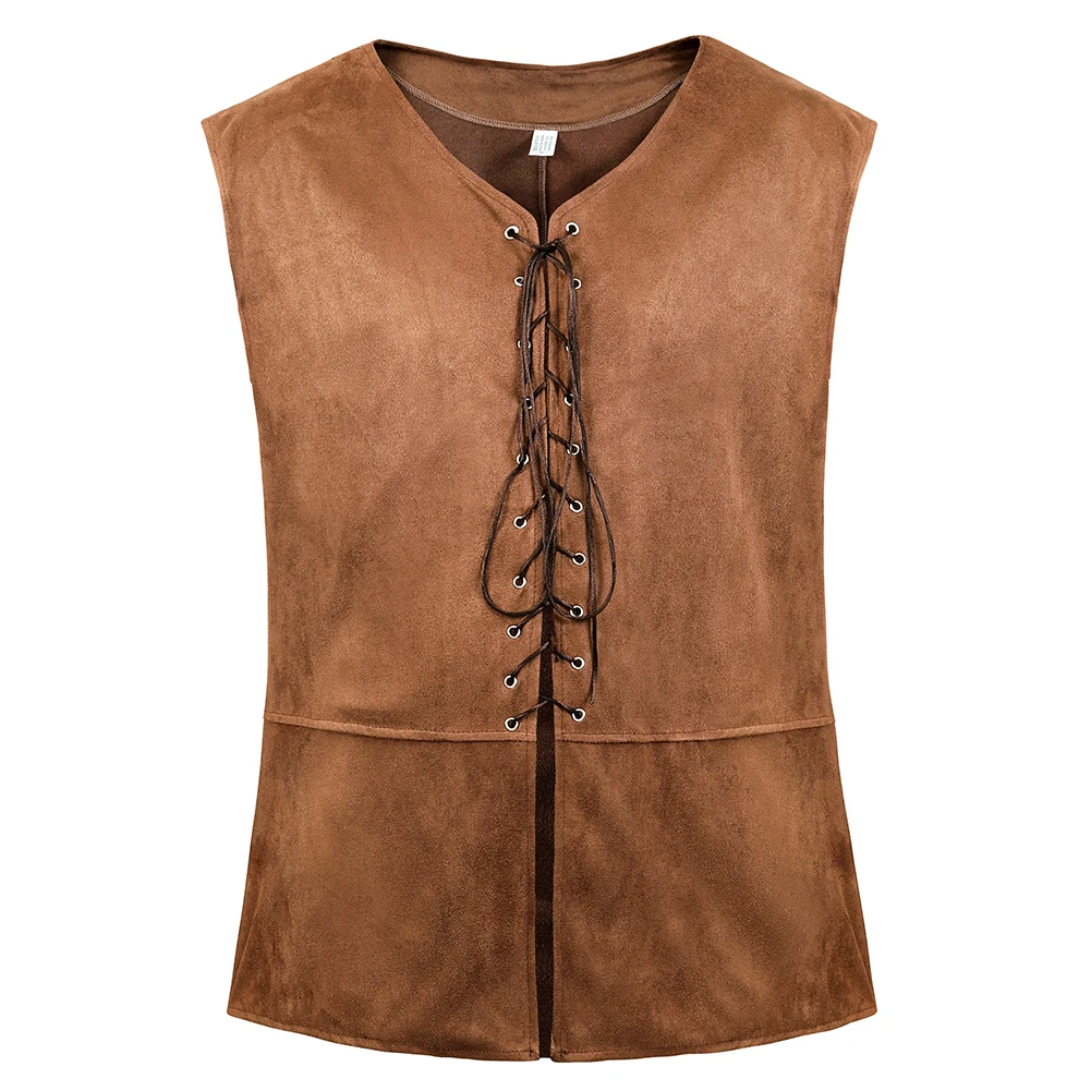 

Men's Medieval Vest 18th Century Sleeveless Waistcoats Gothic Steampunk Dublets Renaissance Chevalier Pirate Costume