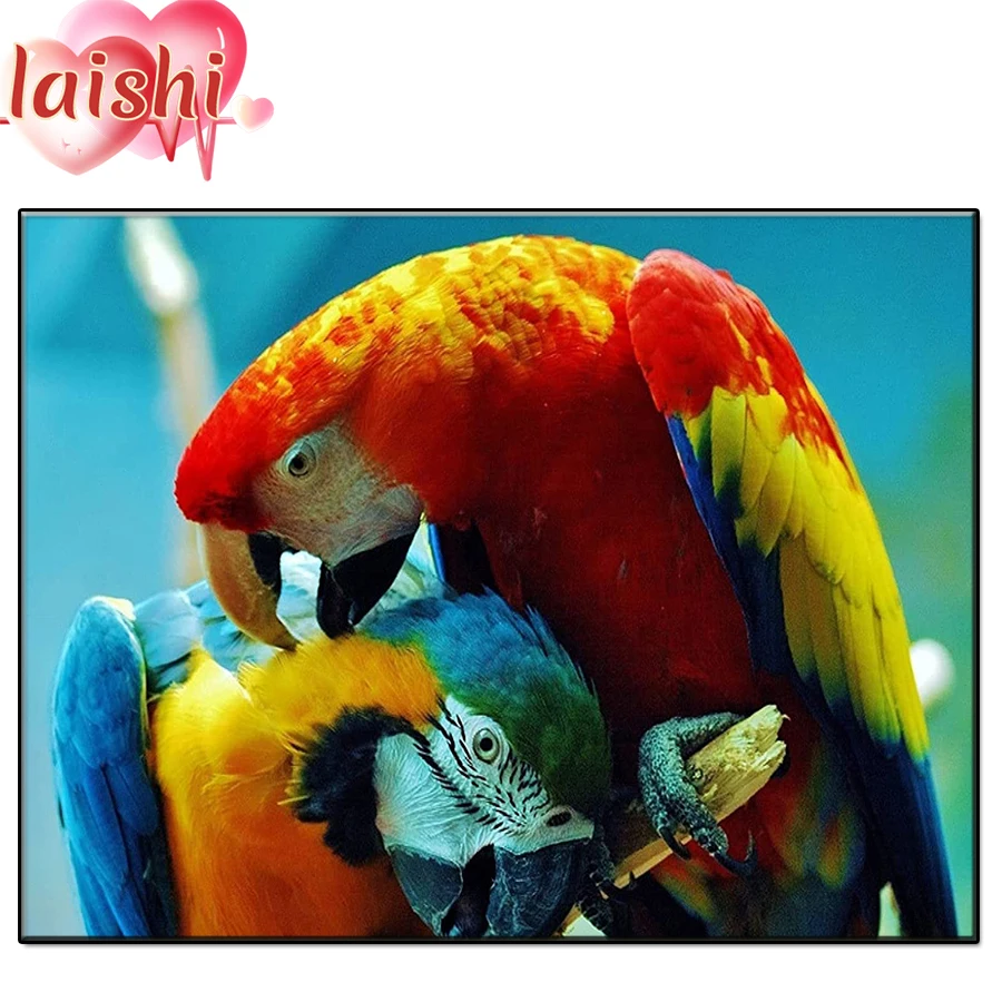 

Animal art, parrot Full Square round Diamond 5D DIY Diamond Painting 3D Embroidery Cross Stitch Rhinestone Painting home Decor