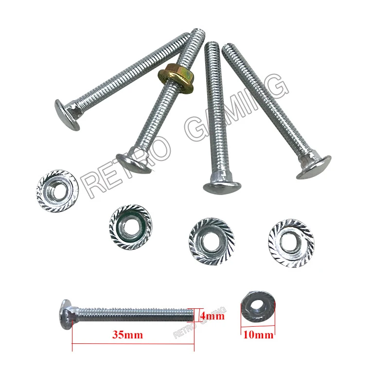 

50pcs/lot Game Machine Parts Screw and Nuts 35*4 mm Fixed Coin Acceptor Slector Validator Collector Device