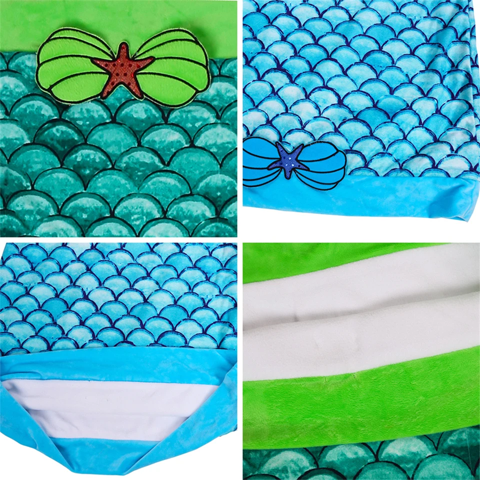 Мягкое фланелевое одеяло Русалка для детей подарок на день рождения девочек