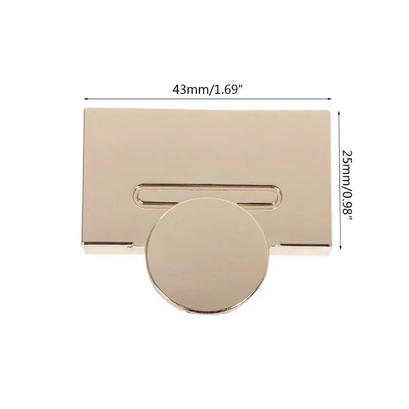 

Magnetic Clasp Turn Lock Twist Locks Metal Hardware For DIY Handbag Bag Purse 62KE
