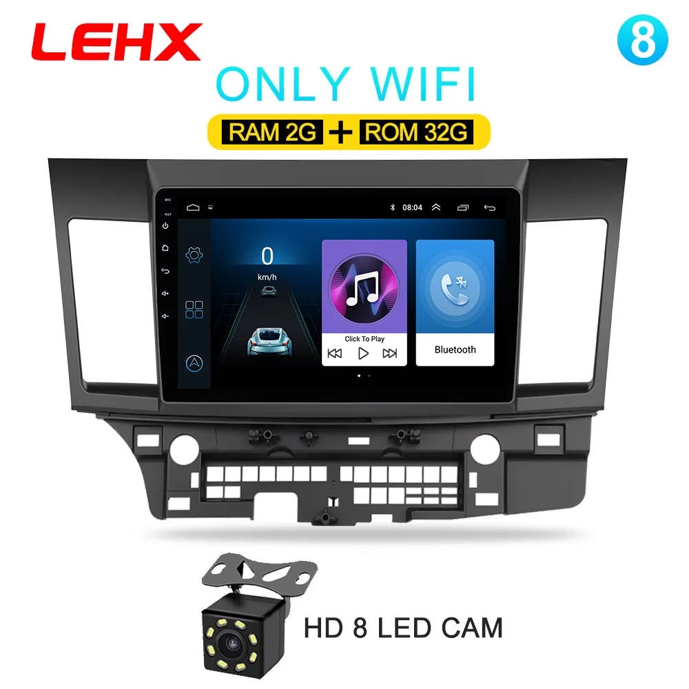 Автомобильный Android 8,1 автомобильный dvd мультимедиа для MITSUBISHI LANCER 10,1 дюймов 2 DIN Gps навигация Радио Видео Аудио плеер - Цвет: LAN-932-CAM