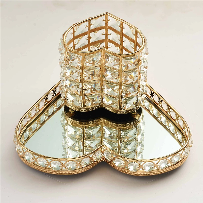 

Crystal Makeup Brush Storage Tube Eyebrow Pencil Makeup Organizer Cosmetic Brush Storage Bucket Bead Jewelry Organizer Box