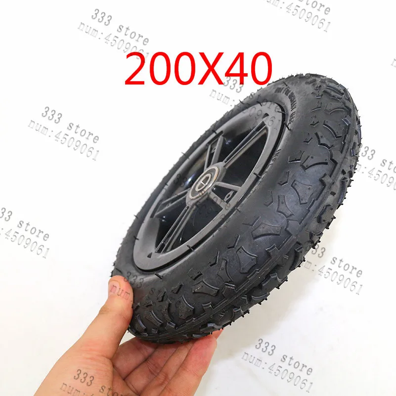 

200X40 8 Inch WHEEL RIM WITH INNER TIRE Folding Bicycle Tyre Rubber Tyre Scooter Car Motorcycle Accessories Baby's Car