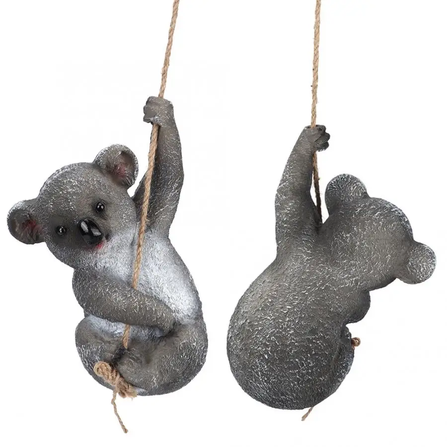 Прекрасный качающийся медведь коала висячая статуя открытый фигурки для патио