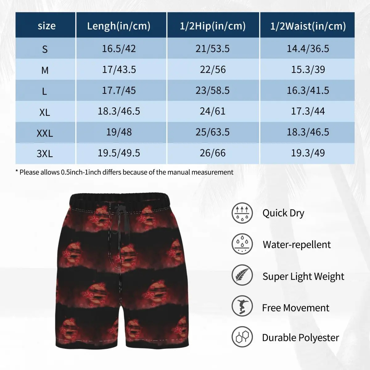 

Promo Causal Japan Anime Akatsuki Anime Sasuke Print Breathable Quick Dry Humor Graphic Graphic Swimming pants