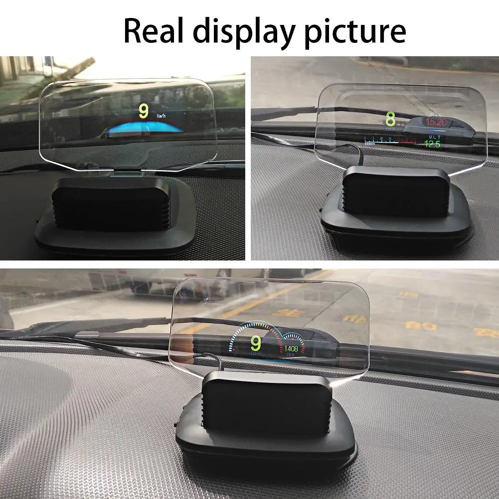 Универсальный автомобильный HUD Дисплей OBD2 + gps двойной режим головной дисплей C1 HD