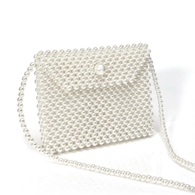 Бренд ручной жемчужные сумочки Lady beaded сумка Для женщин вечерние Винтаж сумки Ins маленькая сумка с клапаном мини сумка через плечо