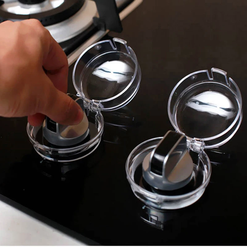 4/3/2/1Pcs Kitchen Oven Gas Cooker Button Cover Knob Switch Protective Protector Security Lock Lid Infant Child Protection | Дом и сад