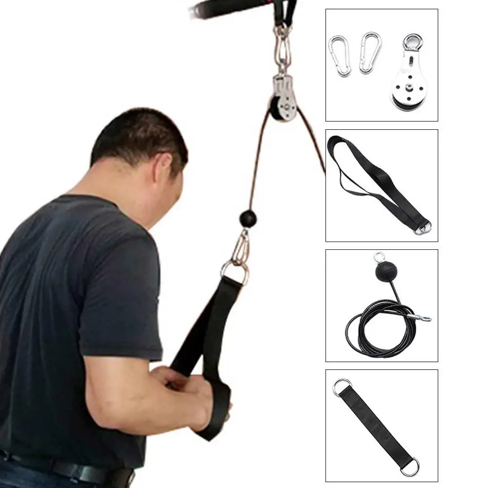 

Practical Fitness Pulley System Forearm Wrist Trainer Strength Trainning Muscle Training Equipment