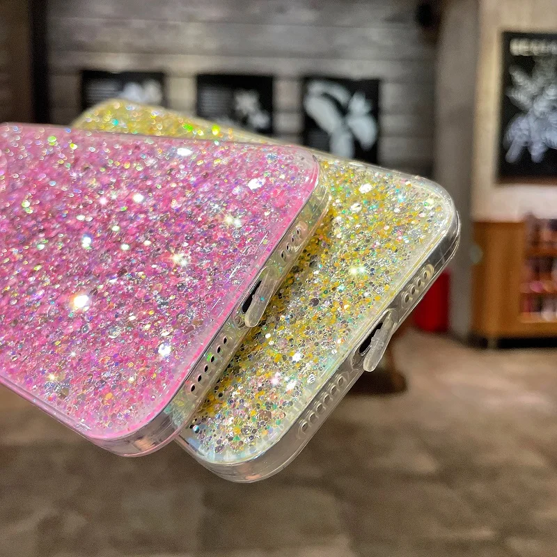 Phone Case For OPPO A35 A54 A74 A94 A95 A12 A15 A31 A32 A33 A52 A53 A72 A73 A91 A92 S A93 A11 K A5 A9 A8 Bling Glitter Cover