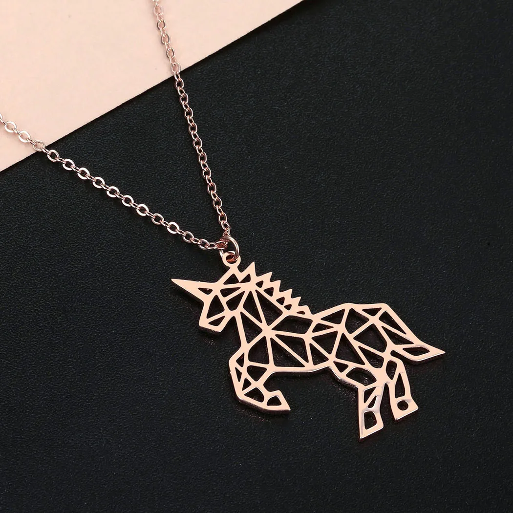 Cxwind нержавеющая сталь ожерелья с лошадьми амулет в виде единорога кулон ожерелье