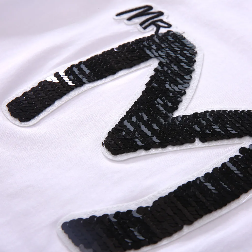 Футболка с коротким рукавом и блестками для девочек-подростков | Мать ребенок