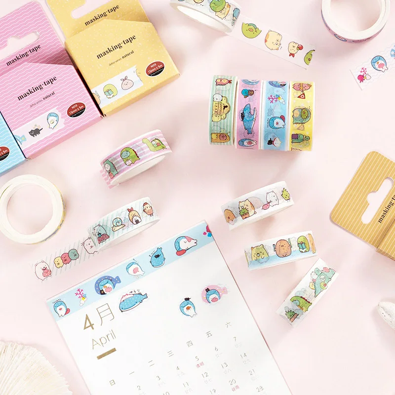 Милая маскирующая лента Sumikko Kawaii мультяшная васи декоративная клейкая для