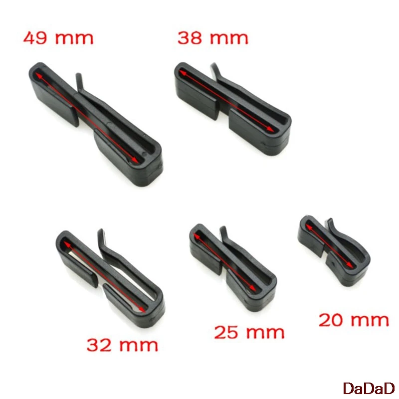 

10pcs Quick Slip Keeper Buckle Clip Slider Black For Tactical Backpack Strap