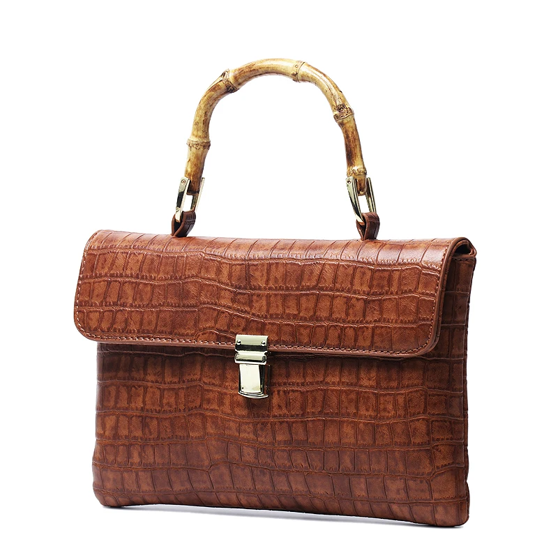 Модная новинка 2020 горячая Распродажа повседневная сумка с бамбуковой ручкой