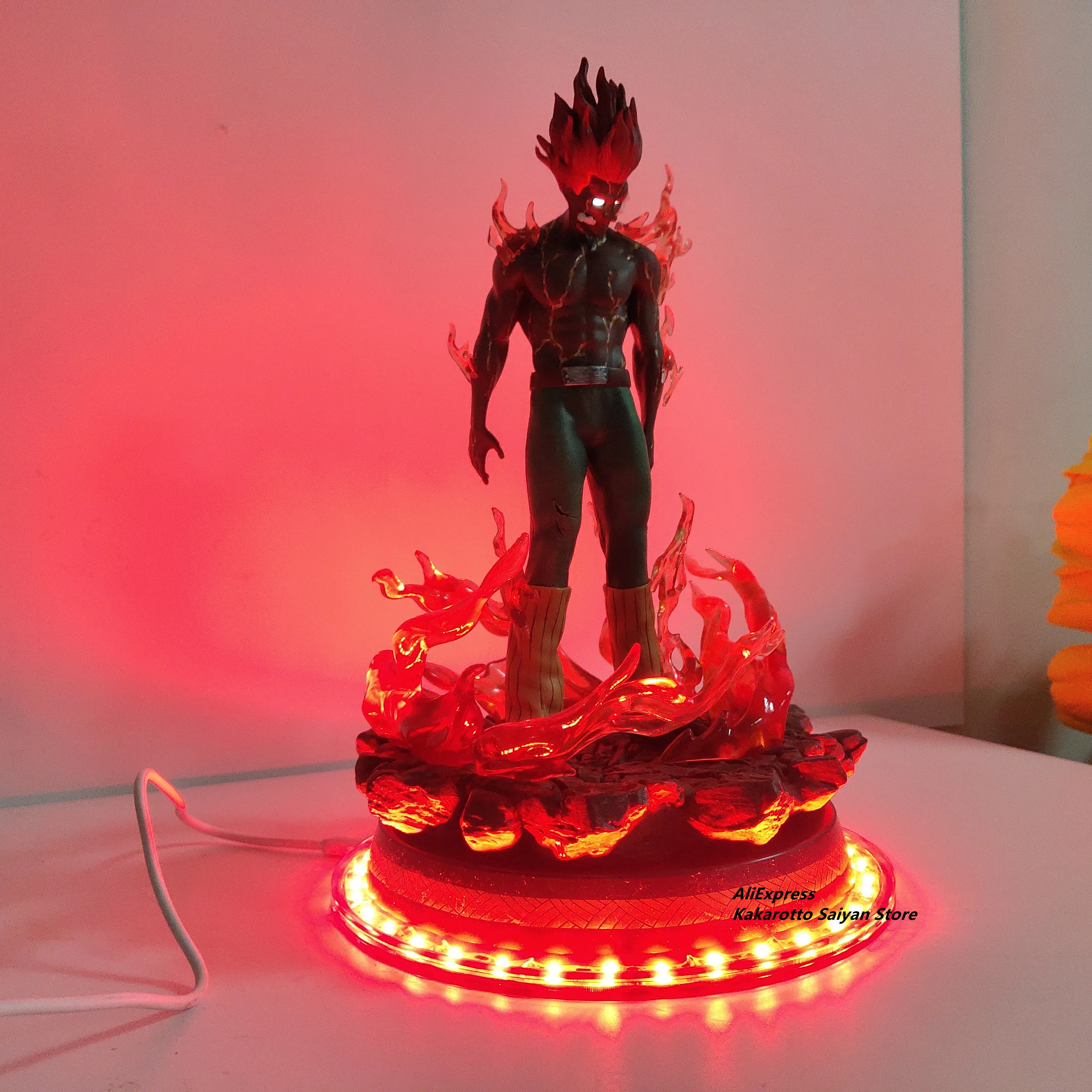 

Naruto Might Guy Statue Led Base PVC Action Figure Anime Naruto Shippuden Might Guy Led Eyes Figurine Model Toy