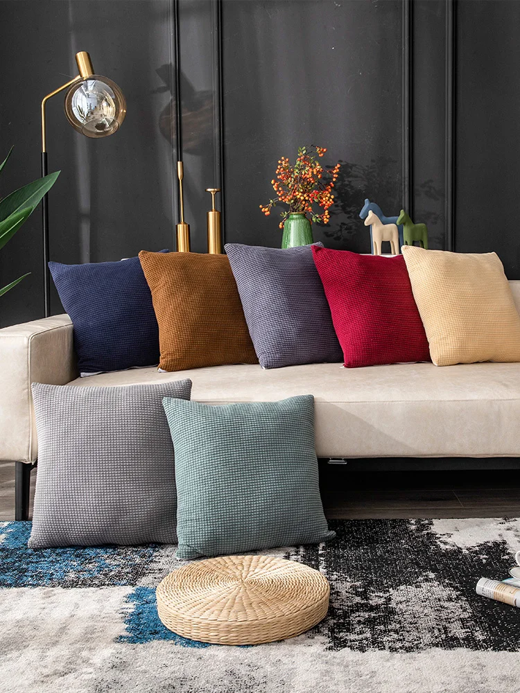 

Velvet Cushion Cover Decorative Pillows Throw Pillow Case Soft Solid Colors Luxury Home Decor Living Room Sofa Seat Coffee