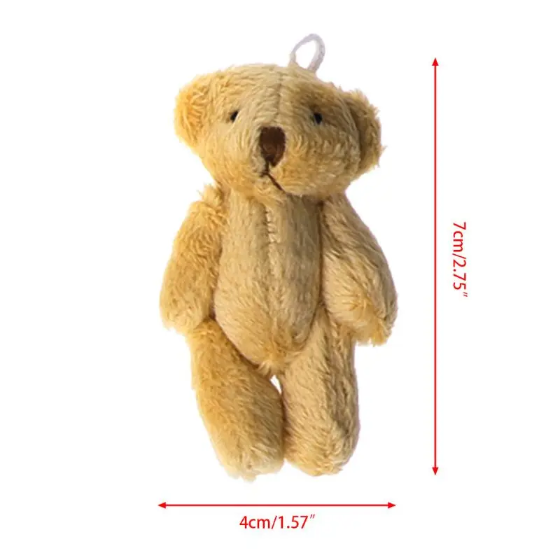 

5PCS Kawaii Small Bears Plush Soft Toys Pearl Velvet Dolls Gifts Mini