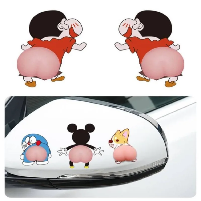 

anti chafing Car styling door protector anti-scratch cute butt cartoon anti-collision strip glue body decorationBumperprotection