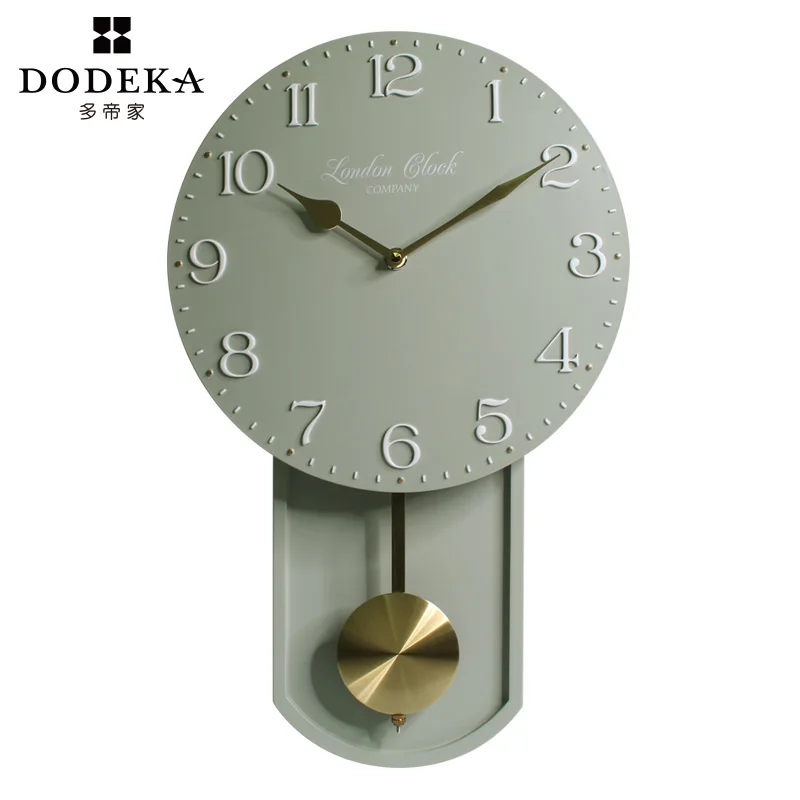 

European Simple Wall Clock Pendulum Modern Design Fashion Creative Swing Wall Clock Living Room Bedroom Silent Home Decor W6B