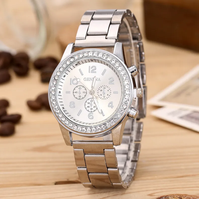 

Geneva Classic Luxury Rhinestone Watch Women Watches Fashion Ladies Watch Women's Watches Clock Relogio Feminino Reloj Mujer