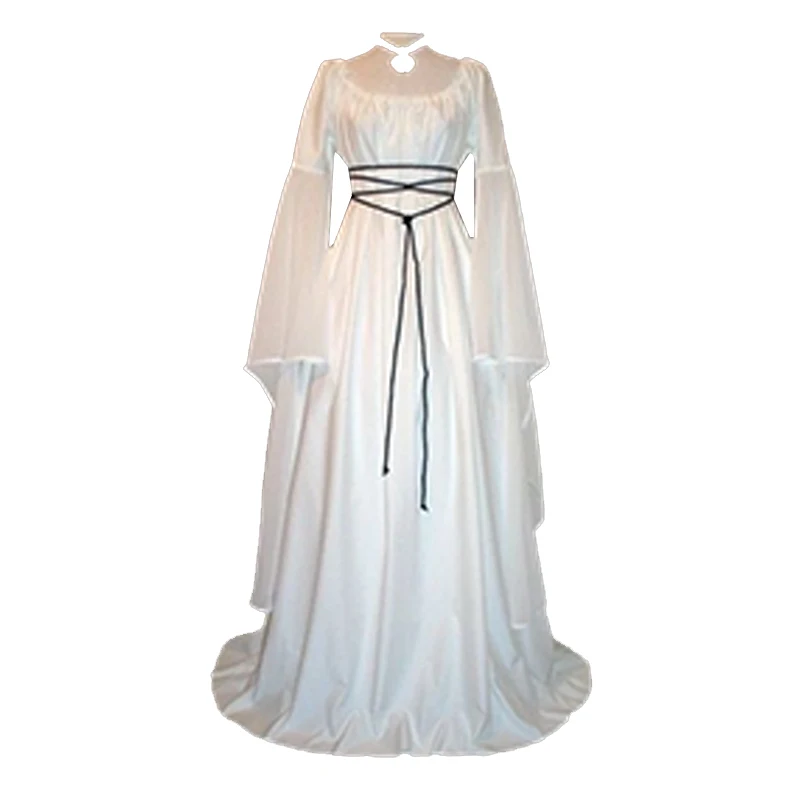 

New 2021 Fashion Halloween Cosplay Costumes Fairy Tale Dresses Female Long-sleeved Retro Floor-length Dressessweater