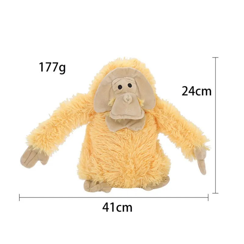 

Cute Dog Toys Pet Puppy Chew Plush Cartoon Animals Orangutan Doll Dog Bite Toy Funny Squeak Toys Pet Cleaning Molar Training Toy