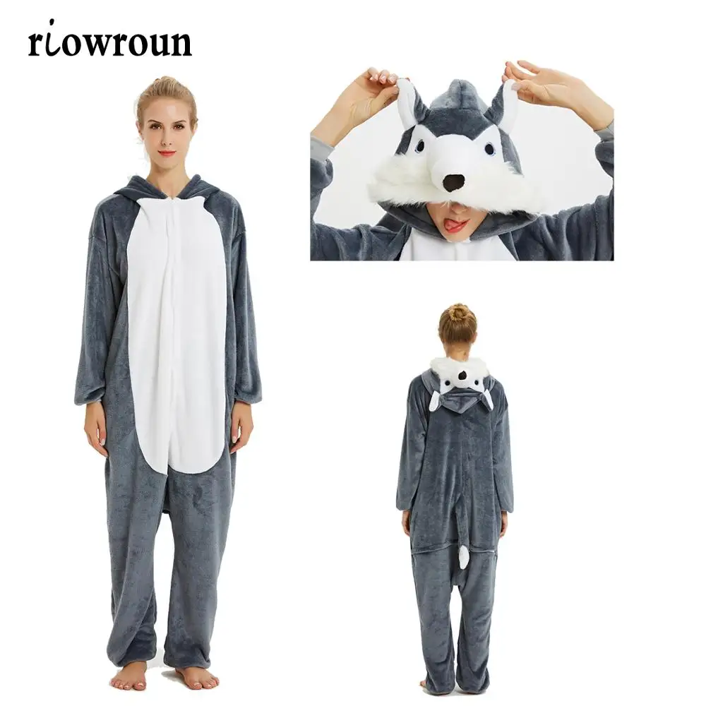 Пижама-кигуруми фланелевая для взрослых домашняя одежда в стиле унисекс с